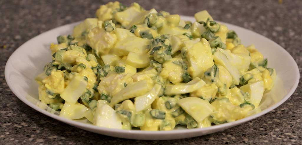 Egg Salad with Green Onion and Cheese