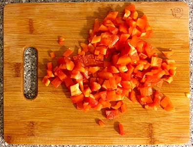 chopped red bell pepper