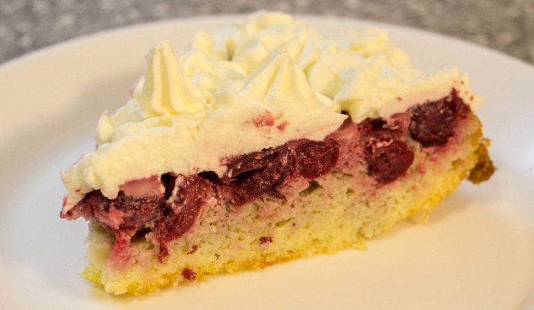 piece of sour cherries coconut cake 2000w