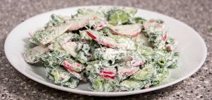 Summer radish salad with sour cream
