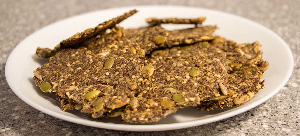 Flaxseed and Pumpkin Seeds Crackers
