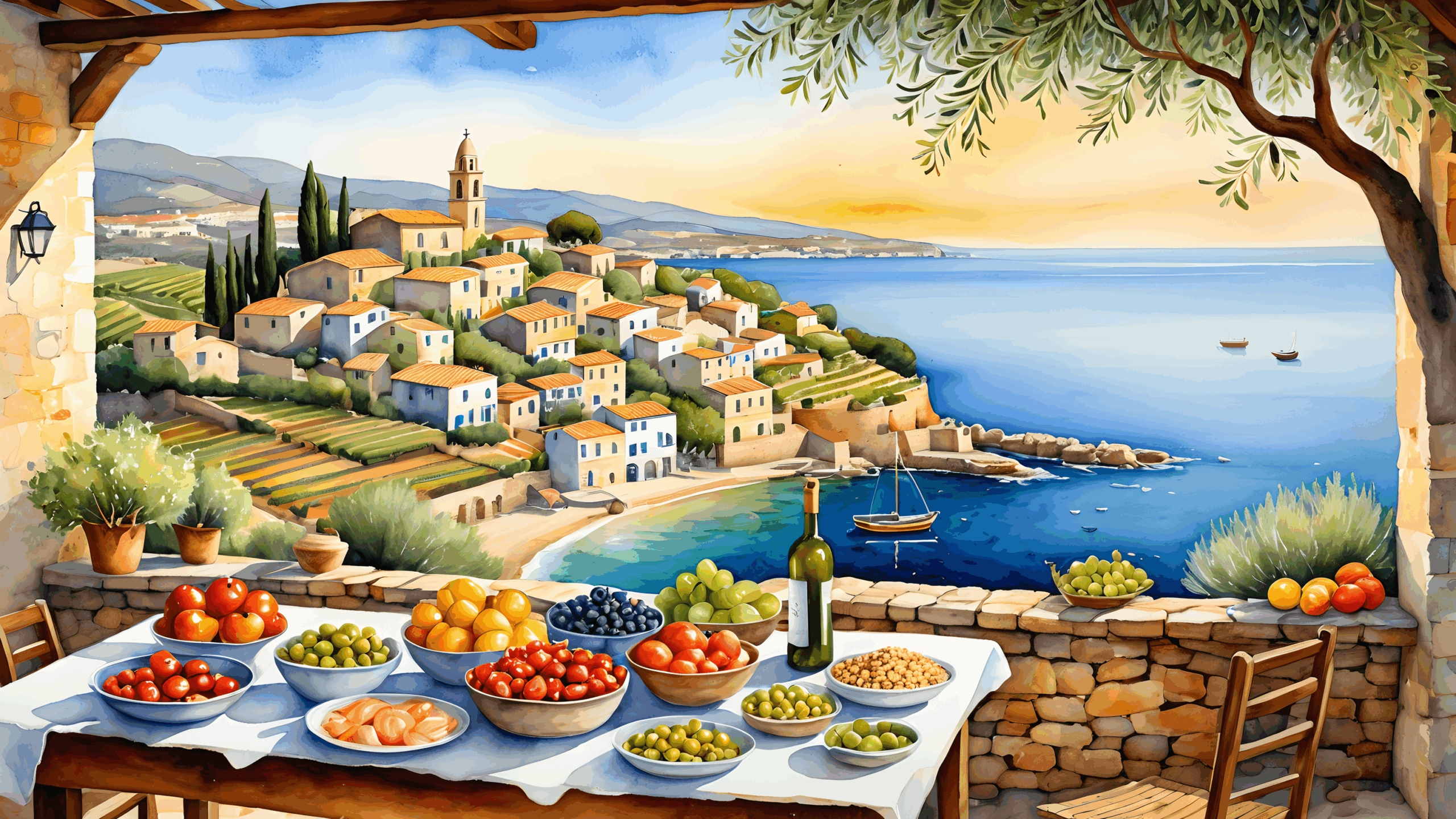 Healthy Mediterranean dining by the sea